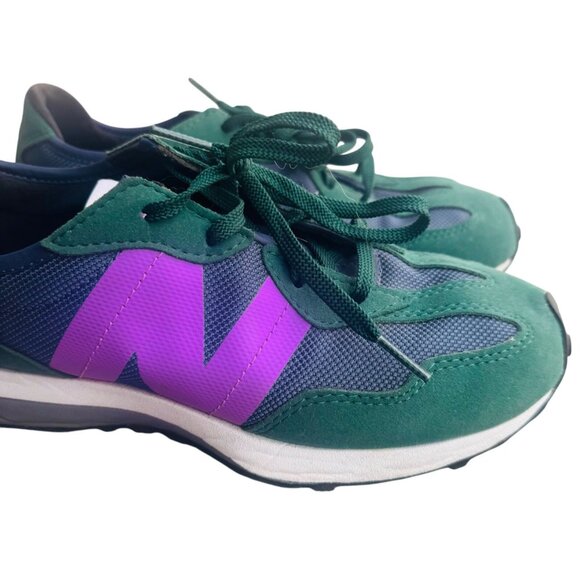 New Balance 327 Youth's Size 6 Nightwatch Green Violet Athletic Shoes - Picture 2 of 13